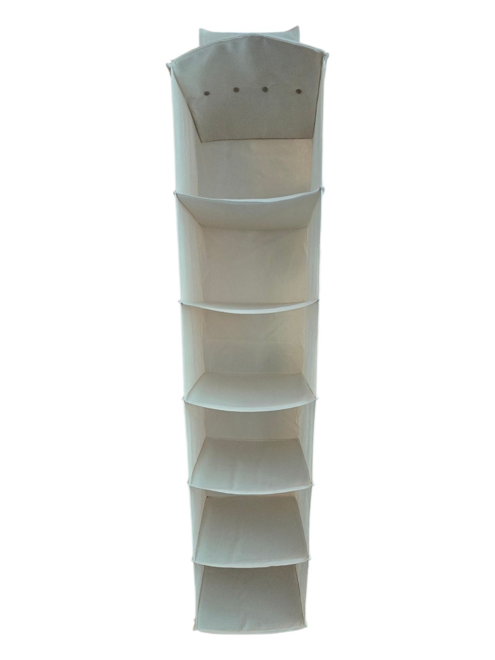 Cream Hanging Fabric Closet Organizer - 6 Shelf